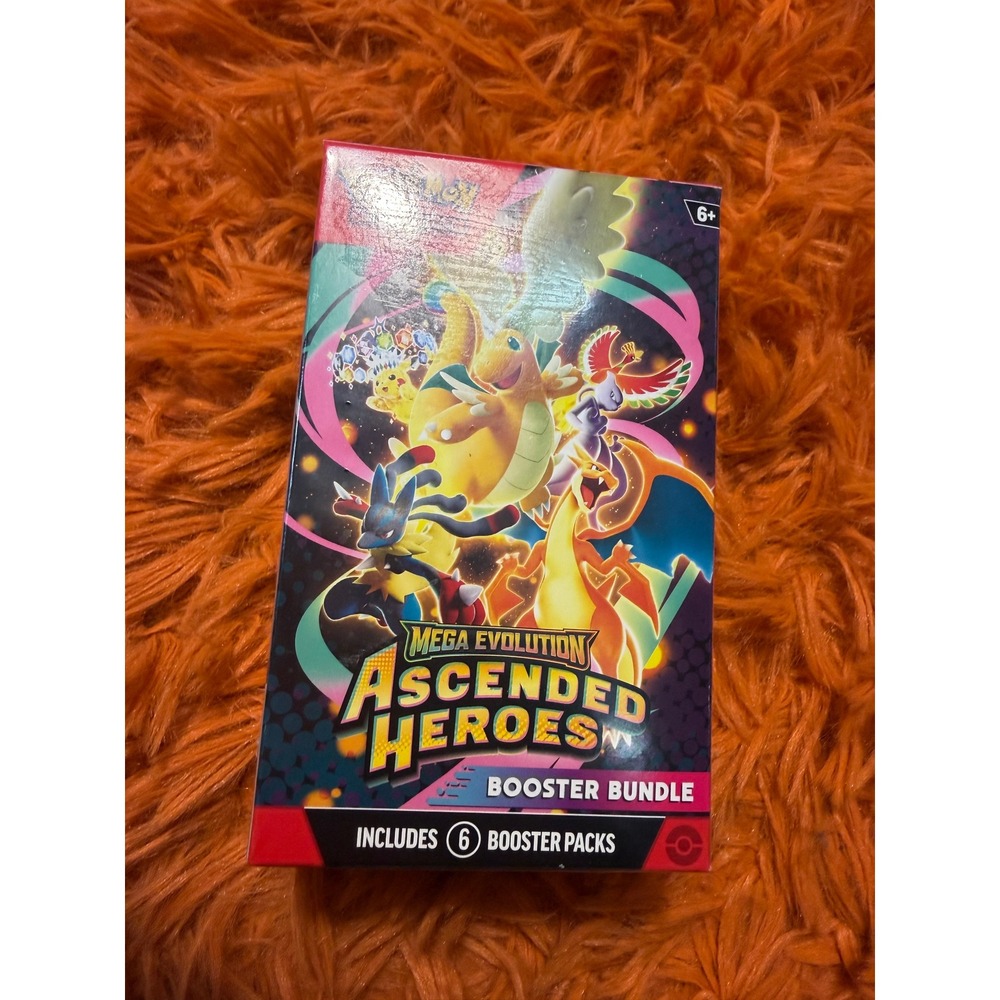 Pokemon TCG Mega Evolution Ascended Heroes Booster Bundle 6 Packs Factory Sealed